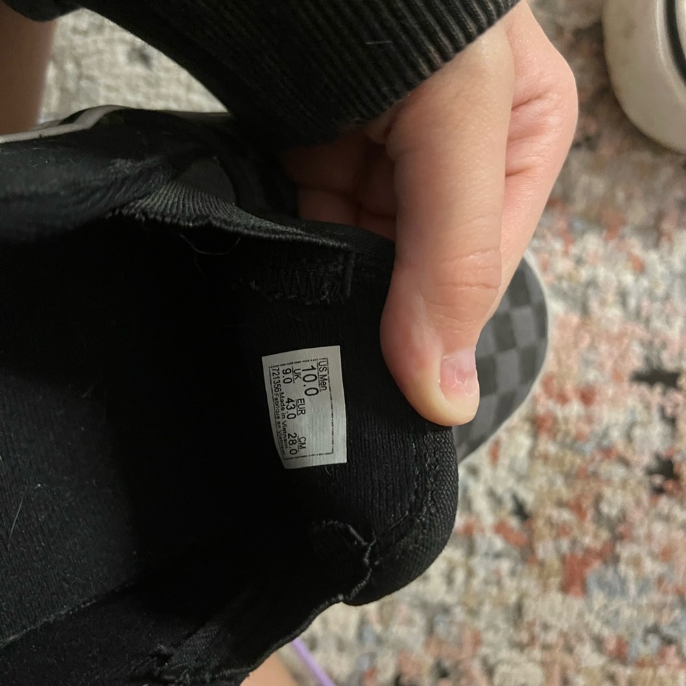 men's grey and black checkered vans - Picture 2 of 6